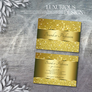 Carte De Visite Parties scintillant Or de luxe Golden Sparkle Star