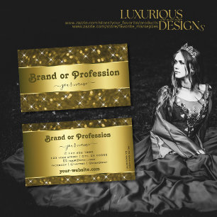 Carte De Visite Parties scintillant or de luxe Sparkle Stars Class