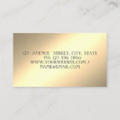 Carte De Visite Parties scintillant Or Elegant, Géométrique, Abstr (Dos)