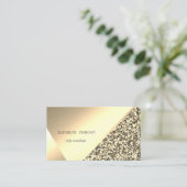 Carte De Visite Parties scintillant Or Elegant, Géométrique, Abstr (Debout devant)
