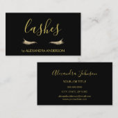 Carte De Visite Parties scintillant or et extension Eyelash Sparkl (Devant / Derrière)