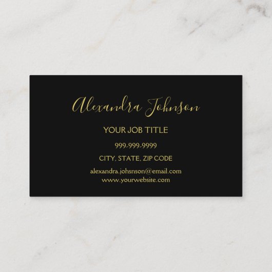 Carte De Visite Parties scintillant or et extension Eyelash Sparkl (Dos)