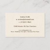 Carte De Visite Parties scintillant Or Faux Foil Confetti Noir (Dos)