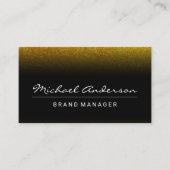 Carte De Visite Parties scintillant or | Fond noir (Devant)