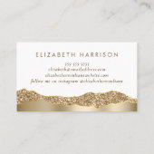 Carte De Visite Parties scintillant or glamour (Dos)