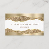 Carte De Visite Parties scintillant or glamour (Devant)