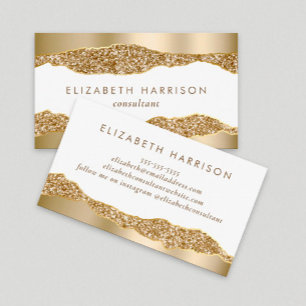 Carte De Visite Parties scintillant or glamour