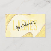 Carte De Visite Parties scintillant or jaune pâle Agate Oeil Lashe (Dos)