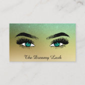 Carte De Visite *~* Parties scintillant or Lashes QR Brows Extensi (Devant)