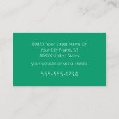 Carte De Visite Parties scintillant or Lucky Four Leaf Clover sur  (Dos)