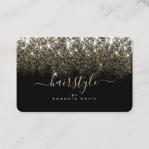 Carte De Visite Parties scintillant Or Lumineuse tendance Stars St