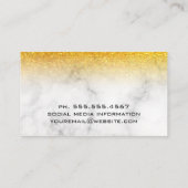 Carte De Visite Parties scintillant or | Marbre (Dos)