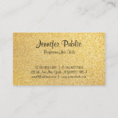 Carte De Visite Parties scintillant or Modèle moderne élégante cal (Dos)