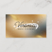 Carte De Visite Parties scintillant Or moderne Couleur Services de (Dos)