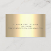 Carte De Visite Parties scintillant or moderne Elegant Bokeh Ombre (Dos)