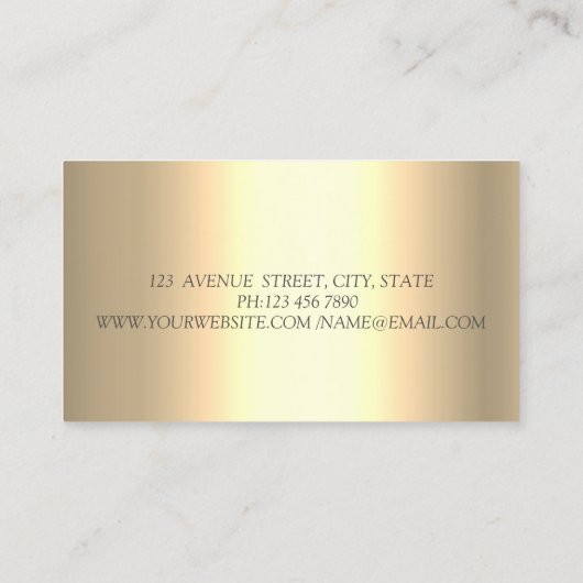 Carte De Visite Parties scintillant or moderne Elegant Bokeh Ombre (Dos)