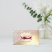 Carte De Visite Parties scintillant or moderne Elegant Bokeh Ombre (Debout devant)