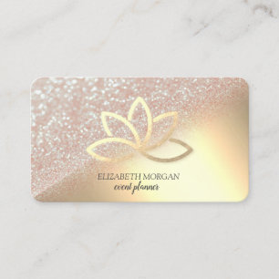 Carte De Visite Parties scintillant or moderne Elegant Bokeh Ombre