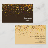 Carte De Visite Parties scintillant or moderne élégant professionn (Devant / Derrière)