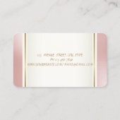 Carte De Visite Parties scintillant Or moderne tendance Sèche-chev (Dos)