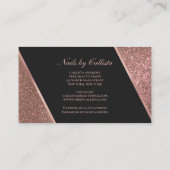 Carte De Visite Parties scintillant or Rose brillant noir maquilla (Dos)