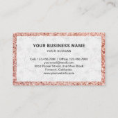 Carte De Visite Parties scintillant or rose Cuisine à gâteau au ru (Dos)