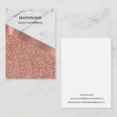 Carte De Visite Parties scintillant or Rose d'affichage à oreille (Devant / Derrière)