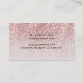 Carte De Visite Parties scintillant or rose Eyelash Extensions Sal (Dos)
