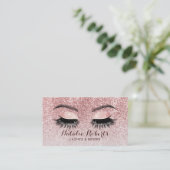 Carte De Visite Parties scintillant or rose Eyelash Extensions Sal (Debout devant)