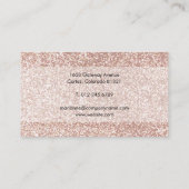 Carte De Visite Parties scintillant or Rose Eyes Brows Lashes (Dos)