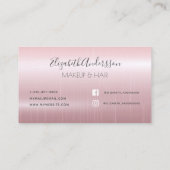 Carte De Visite parties scintillant or rose goutte à gouttes de ma (Dos)