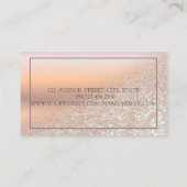Carte De Visite Parties scintillant or Rose moderne Bokeh Ombre, C (Dos)