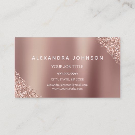 Carte De Visite Parties scintillant or rose Rose Eyelash Lashes Ex (Dos)