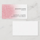 Carte De Visite Parties scintillant or Rose tendance personnalisée (Devant / Derrière)