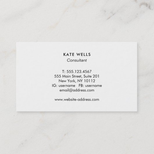 Carte De Visite Parties scintillant or simple Coeur  Noir Réseau (Dos)