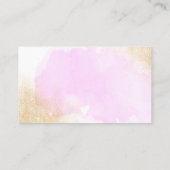 Carte De Visite Parties scintillant or violet brosse ordre merci (Dos)