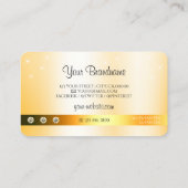 Carte De Visite Parties scintillant orange de luxe Étoiles et diam (Dos)