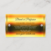 Carte De Visite Parties scintillant orange élégant Étoiles lumineu (Dos)