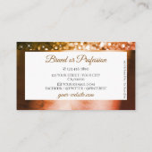 Carte De Visite Parties scintillant orange rose foncé Diamants bla (Dos)