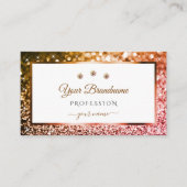 Carte De Visite Parties scintillant orange rose foncé Diamants bla (Devant)