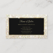 Carte De Visite Parties scintillant papillon rose noir et or Scrip (Dos)