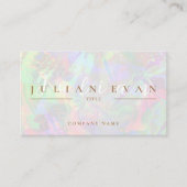 Carte De Visite Parties scintillant Pastel moderne Holographie Aur (Devant)