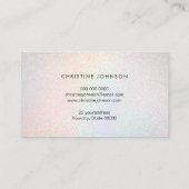 Carte De Visite parties scintillant pastel simulée (Dos)