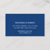 Carte De Visite Parties scintillant Peacock Gold Élégant Bleu Vert (Dos)