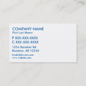 Carte De Visite Parties scintillant personnalisable drapeau de la  (Dos)