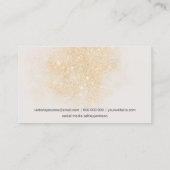 Carte De Visite parties scintillant photo de maquillage moderne (Dos)