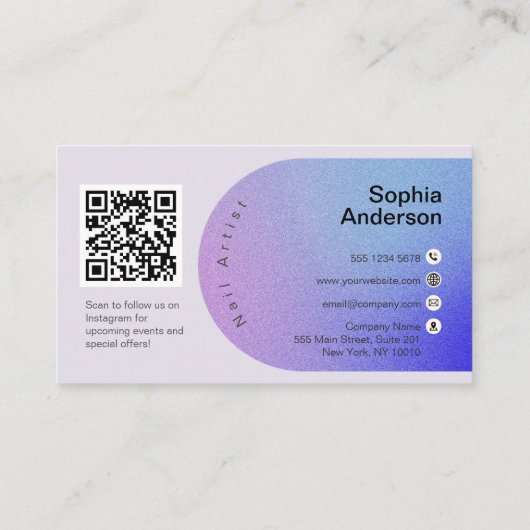 Carte De Visite parties scintillant photo personnalisée Sparkling (Dos)