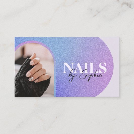 Carte De Visite parties scintillant photo personnalisée Sparkling (Devant)