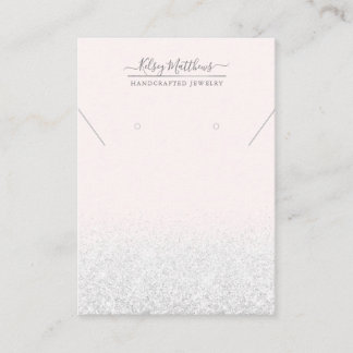 Carte De Visite Parties scintillant PixDezines Faux, Blanc