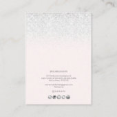 Carte De Visite Parties scintillant PixDezines Faux, Blanc (Dos)